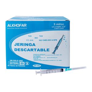 Jeringa Descartable 3ml C/A 21G x1 - UND