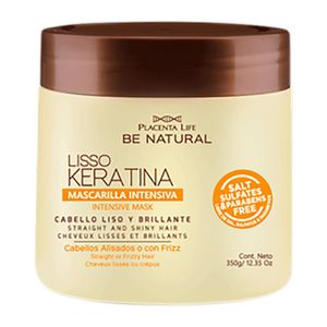Mascarilla Capilar Be Natural Lisso Keratina - Pote 350 G