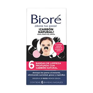 Banda de Limpieza Nasal Bioré Carbón Natural