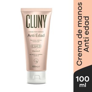 Crema para Manos Antiedad Cluny Q10 + Vitamina E - Tubo 100 ML