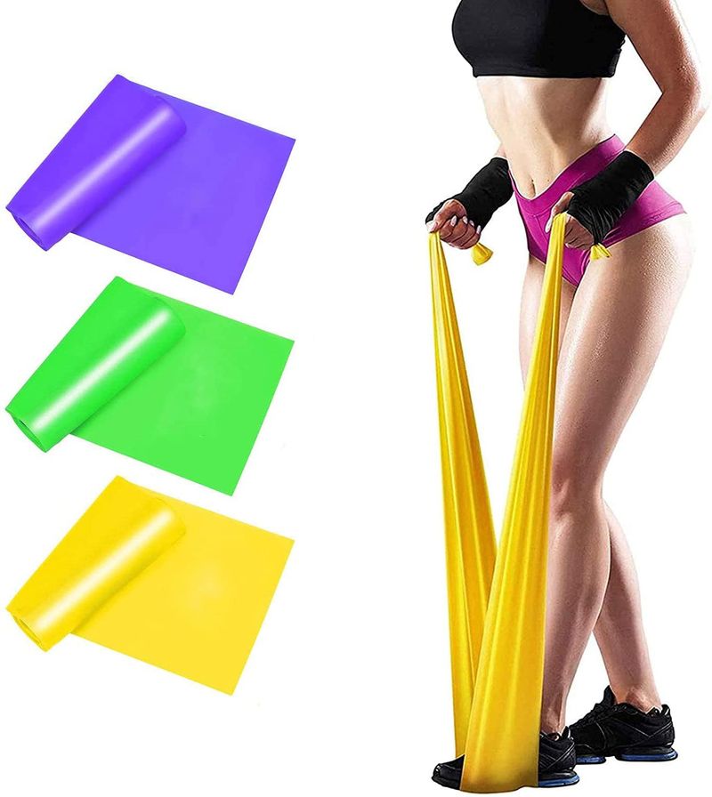 BANDAS LIGAS ELASTICAS ABIERTAS PILATES SET 3 NIVELES