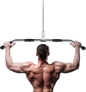 Barra para Dominadas en Polea Barra Jalon Corta Gimnasio
