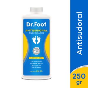 Talco Antisudoral Dr Foot - Frasco 250 G