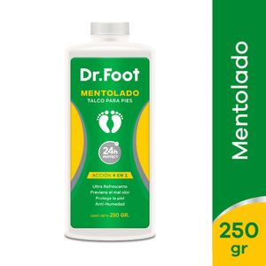 Talco Mentolado Dr Foot - Frasco 250 G