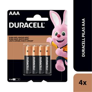 Pilas Duracell AAA Alcalinas - Blíster 4 UN