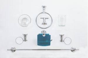 Set de accesorios de baño Metalhsa 6 piezas Linea 8000