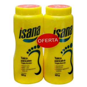 Pack Talco Para Pies Triple Acción Isana - Pack 2 UN