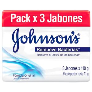 Jabón en Barra Johnson's Original Antibacterial - Pack 3 UN