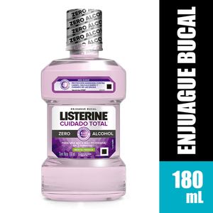 Enjuague Bucal Listerine Cuidado Total Zero Menta Fresca - Frasco 180 ML