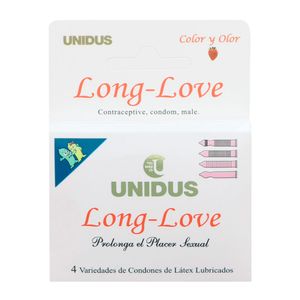 Preservativos Anatómico 4 Variedades Long-Love Unidus - Caja 4 UN
