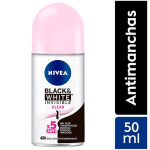 Antitranspirante Roll-on Nivea Invisible Black & White para Mujer - Frasco 50 ML