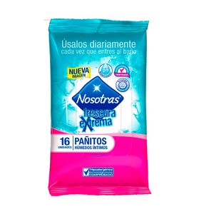 Pañitos Húmedos Nosotras Frescura Extrema - Bolsa 16 UN