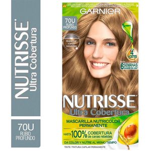 Tinte para Cabello Garnier Nutrisse Tono 70 Ultra Cobertura Rubio Profundo - Kit 1 UN