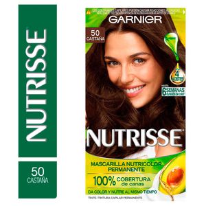 Tinte para Cabello Garnier Nutrisse Tono 50 Castaño Claro - Kit 1 UN