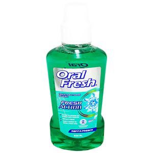 Enjuague Bucal Oral Fresh Action, Sabor Menta Fresh - Frasco 500 ML
