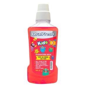 Enjuague Bucal Oral Fresh Kids Sabor Tutti Fruti - Frasco 500 ML
