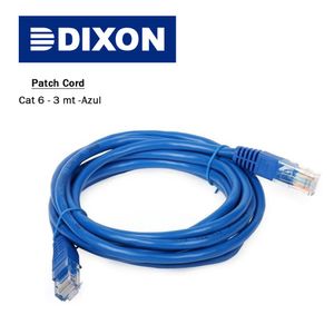 Cable de Red Patch Cord Dixon Cat 6  Certificado 3 MT Azul