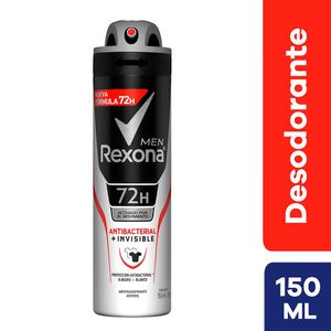 Desodorante en Spray Rexona Men 72 Horas Antibacterial Invisible - Frasco 150 ML