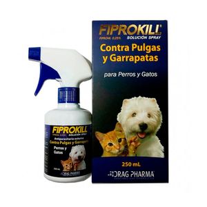 Fiprokill Spray Control De Pulgas Y Garrapatas X 250ml