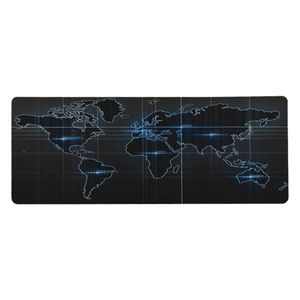 Mouse Pad Base Escritorio Extra Large 30x80cm Computador Mapa Negro D