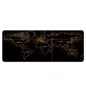 Mouse Pad Base Escritorio Extra Large 30x80cm Computador Mapa Negro S