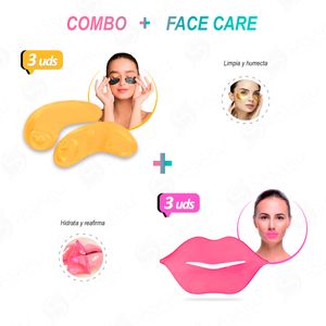 Pack Parches de Colágeno para Ojeras x3+Mascarilla de Colágeno para Labios x3