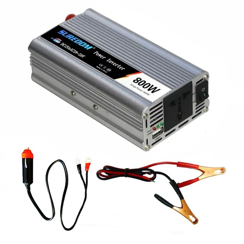 INVERSOR DE VOLTAJE 12V/220V 800 WATTS