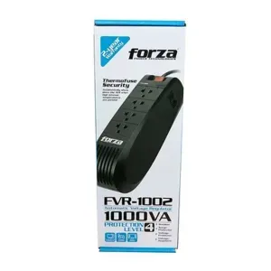 Estabilizador Forza 1000va 4 tomas negro