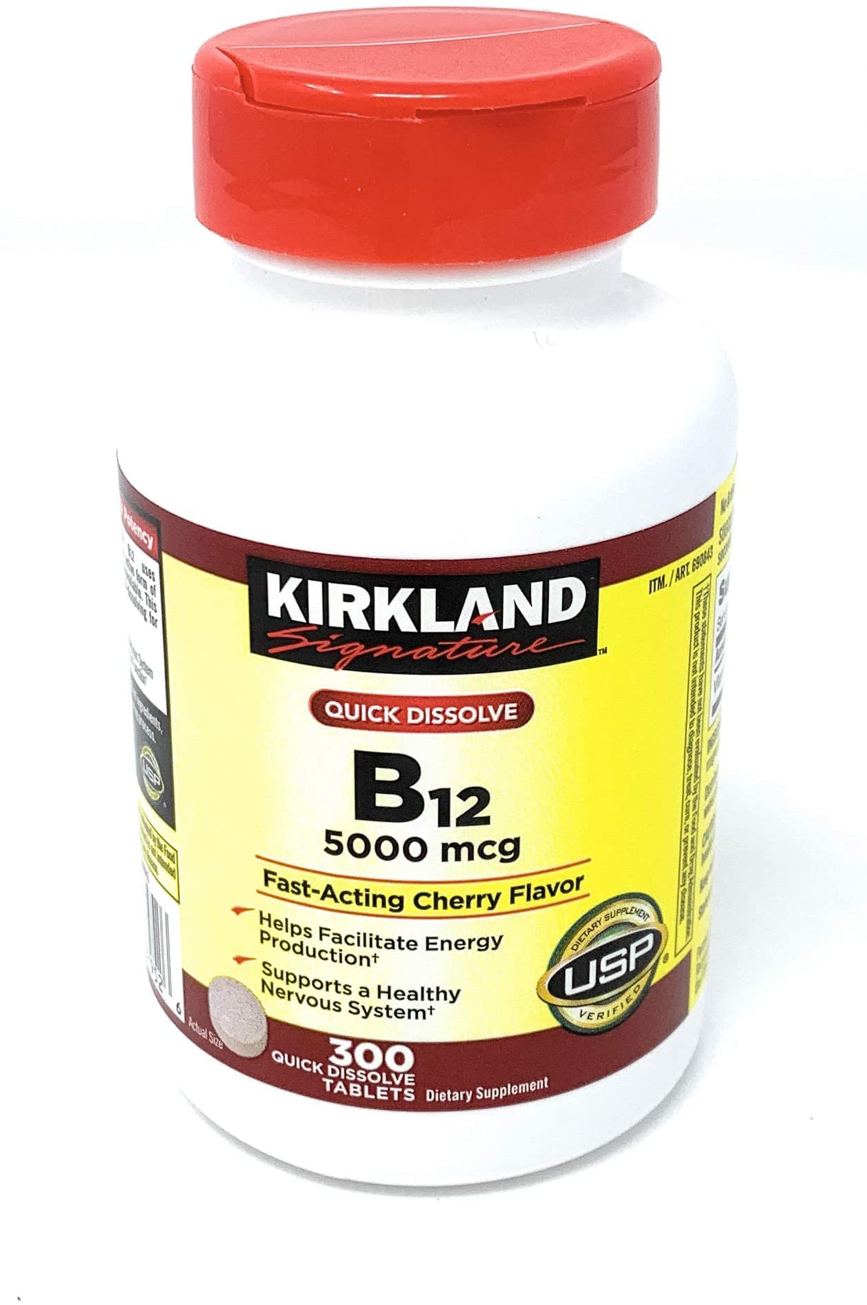 Vitamina B12 Kirkland Quick Dissolve 5000mcg 300 Tabletas Real Plaza
