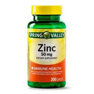 Vitamina Spring Valley Zinc 50mg x 200 Tabletas