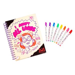 Cuaderno con Plumones Gel Turning Red