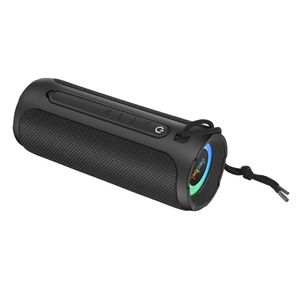 Parlante bluetooth Decibel Roller 20W, IPX5, Radio FM/entrada MicroSD/USB/TWS, hasta 8 horas de reproducción, negro
