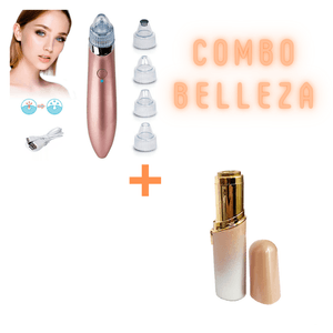 Combo Belleza: Limpiador y Succionador Facial de Puntos Negros + Depilador de Vello Facial