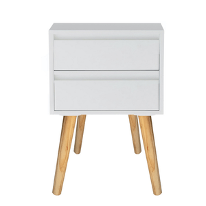 Velador Vintage Karina 2 Cajones Color Blanco