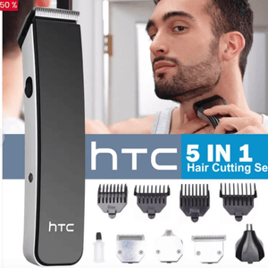 Afeitadora Inalámbrica Corta Pelo Barba 5 en 1 Recargable HTC