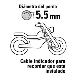 Candado para Disco de Motocicleta, Perno de 5.5 MM, Hermex