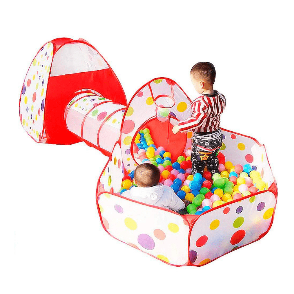 Piscina con outlet pelotas para bebe