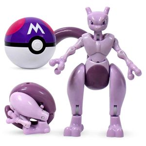 Juguete Mewto con Pokebola Articulable Pokémon 13cm Original