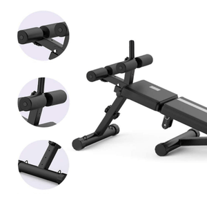 Banca para Abdominales Plegable Color Negro Modelo PS01