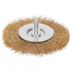 Escobilla Circular P/Taladro 4" C/Vástago 11590 Truper