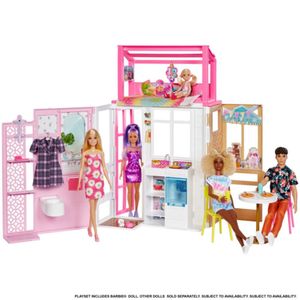 Muñeca Barbie En Casa Glam Y Accesorios Hcd48