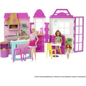 Muñeca Barbie En Restaurante Y Accesorios Hbb91