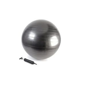 Pelota para Yoga y Pilates, Inflador 75cm, Fitness y Gimnasio Gris