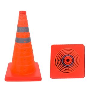 Conos de Seguridad de 45cm Plegable Doble Cinta Reflectiva para Auto