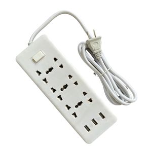 Extensión 6 Salidas Cable 1 mt Toma Corriente Switch Encendido 3 USB
