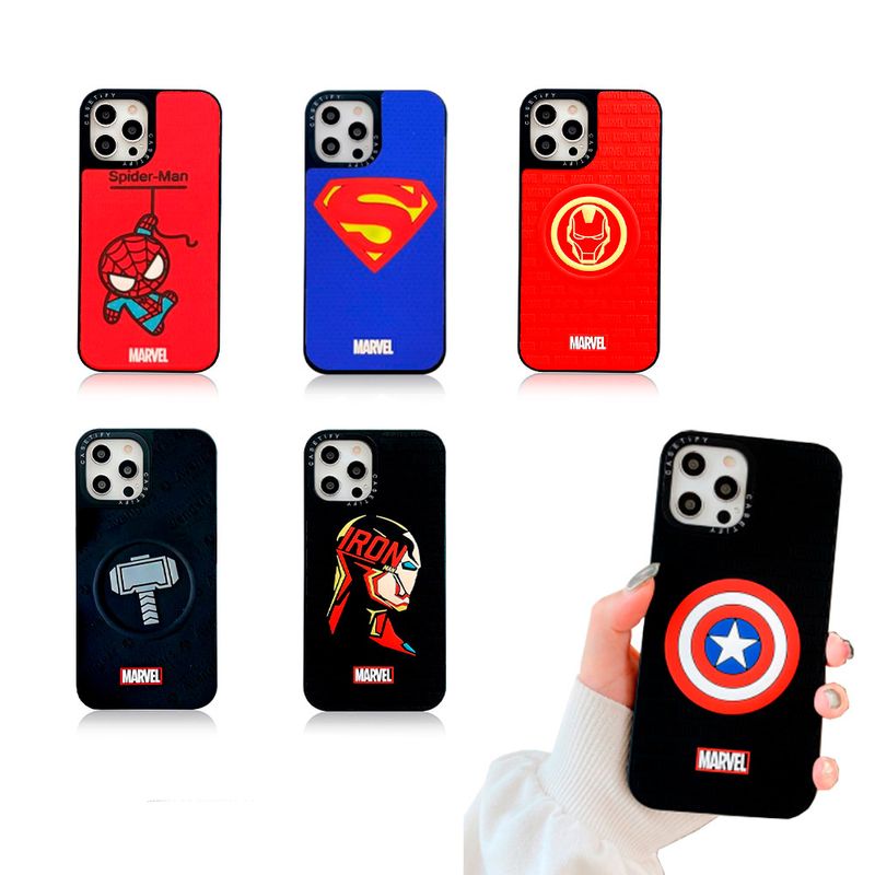 Case silicona Marvel Escudo Capitan América para iphone Real Plaza