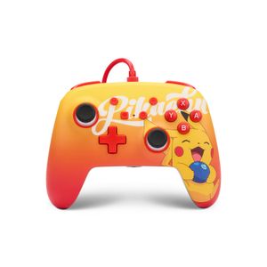 Mando Enhanced Wired Controller Powera Oran Berry Pikachu Nintendo Switch
