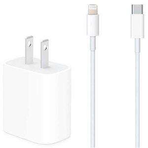 Cargador Rápido + Cable Lightning Compatible para iPhone iPad Apple 20W