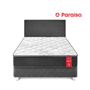 Juego de Dormitorio Paraíso Super Star 2 Plazas Acero + 2 almohadas + protector