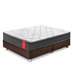 Cama Paraíso Super Star King Chocolate + 2 almohadas + protector